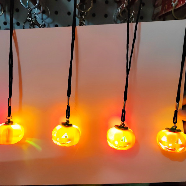 Klassisk Mini Pumpa Godisbox, Fyllbar Godisbehållare för Halloweenfestdekoration, Tålig Plast med LED-lampor