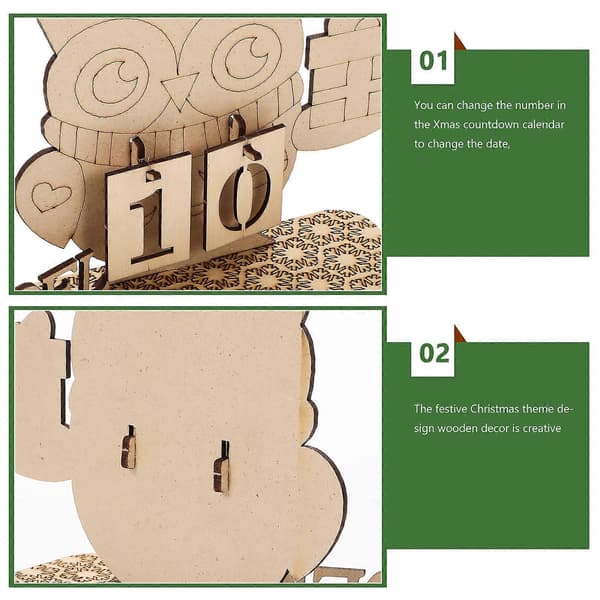 DIY Julekalender i tre, 2 sett for juledekorasjon