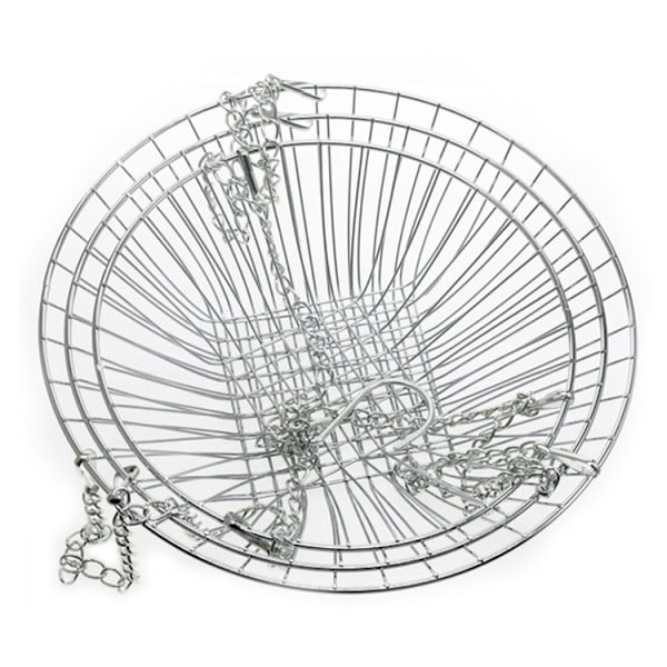 Elegant Korg för Frukt- och Grönsaksförvaring, Utrymmesbesparande Design för Kök och Hem, Silver, 3-Vånings Hängande Förvaringskollektion