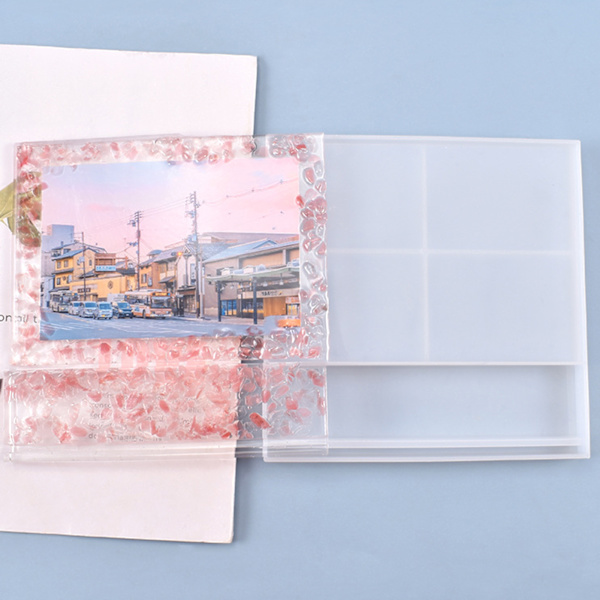 Fotoram Silikonform Stor Kvadrat DIY Kristall Epoxyformar Handgjorda Utsökta Gåvor