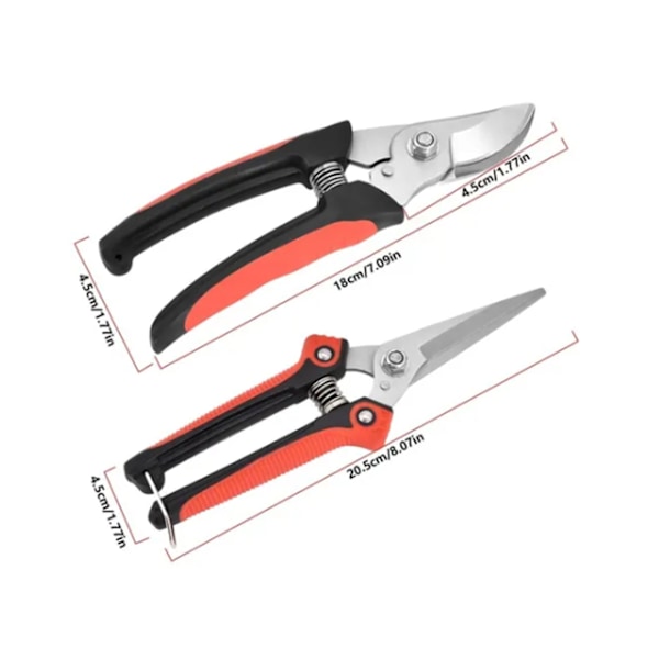 2Pcs Garden Pruning Shears Labor Saving Fruit Tree Thick Branch Pruning Shears Gardening Scissors Tools