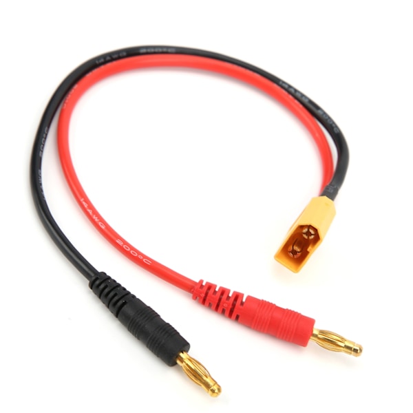 22cm RC Batterilader XT60 til 4.0mm Bananplugg 14AWG Kabel for Lipo Batterilader