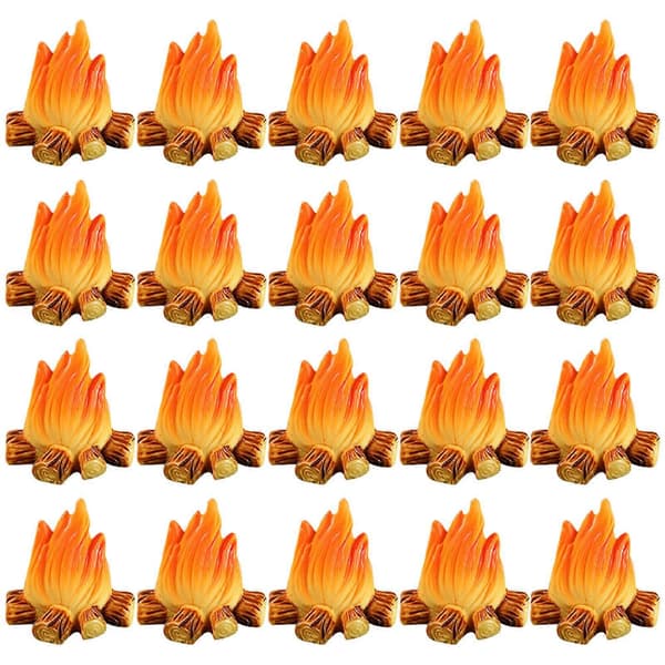 Campfire Decor Resin-modell for mikrolandskap, 48 stk. minipynt