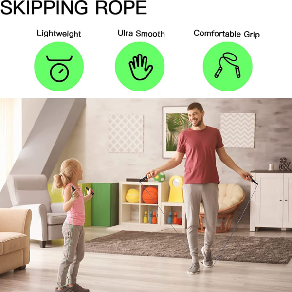 Kids Jump Rope , Justerbart Tangle-Free Fitness sjippetov