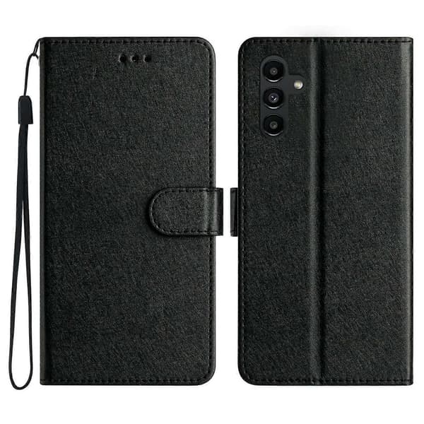 Til Samsung Galaxy A36 5G Wallet Case Læder Folio Telefon Cover Magnetisk Lukning - Sort