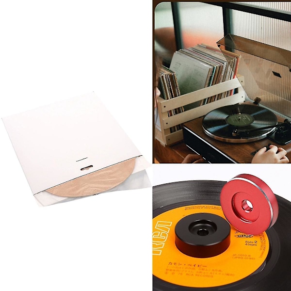 Kork Turntable Matte Antistatisk Sklimatte Sklisikker Støtdempende For 12 Tommer LP Vinylplate Med 45