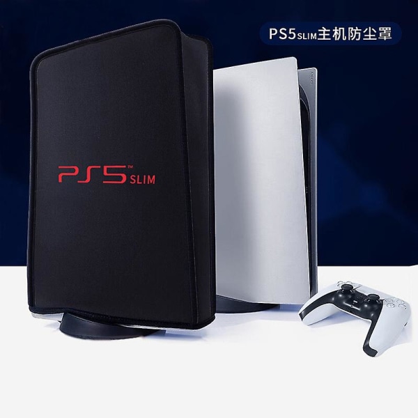 Beskyt støvdæksel til PS5 Slim Case Cover Kompatibel Playsation 5 Slim spillekonsol, vaskbart tilbehør PS5 Slim Digital & Disc Edition