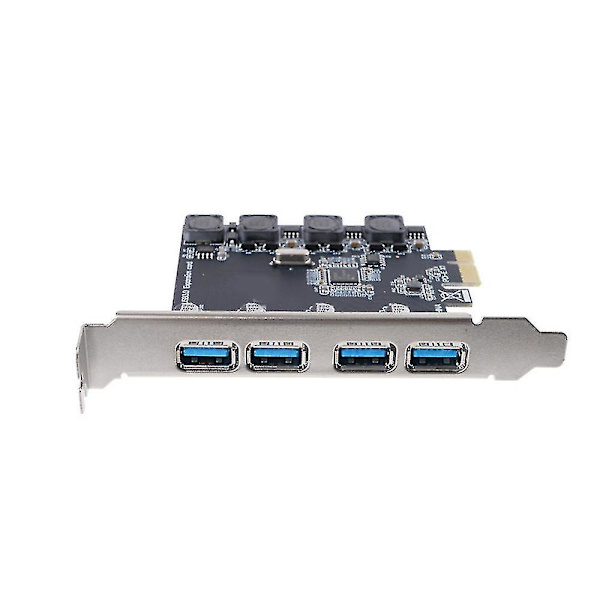 Pnu-4u Pci-e Til Usb3.0 Desktop Udvidelseskort Overførsel 4-port Ny