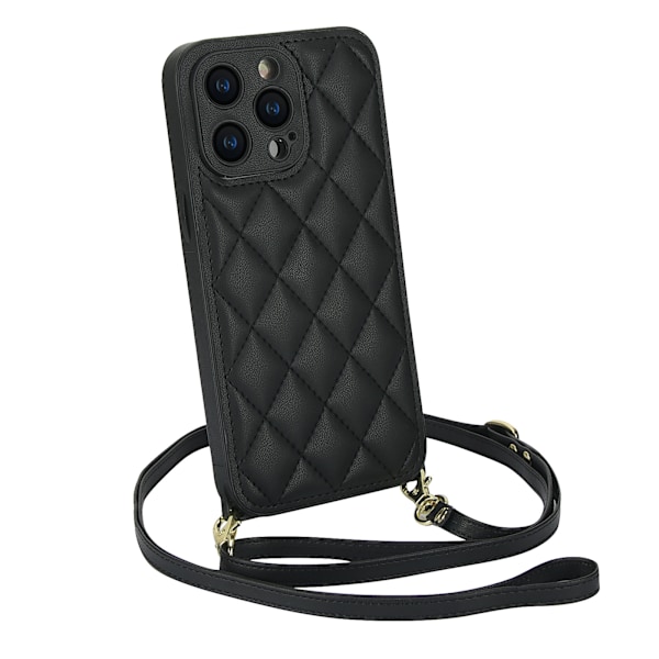 iPhxne13 mini mobiltelefon läderfodral crossbody black