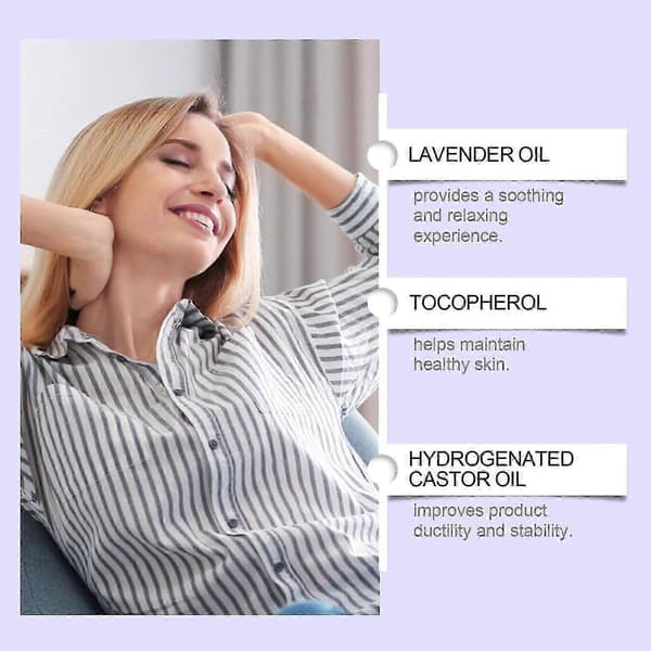 Lavendel eterisk olje Roll-On for bedre søvn, eterisk olje Roll-On for avslappende søvn og avslapning 1pcs
