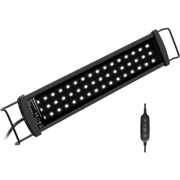 Slimled Akvarielampa LED-list, Sötvattensakvarieljus, Vita Akvarielampor med Enkanalsstyrenhet, 28-42cm, 16w, 1440lm