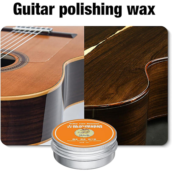 Gitarbivoks Polish, Trebivoks Polish For Tre Gitar, Gitarbivoks, Multipurpose Vedlikehold Bivoks Rengjøring Musikk Instrumentpleie