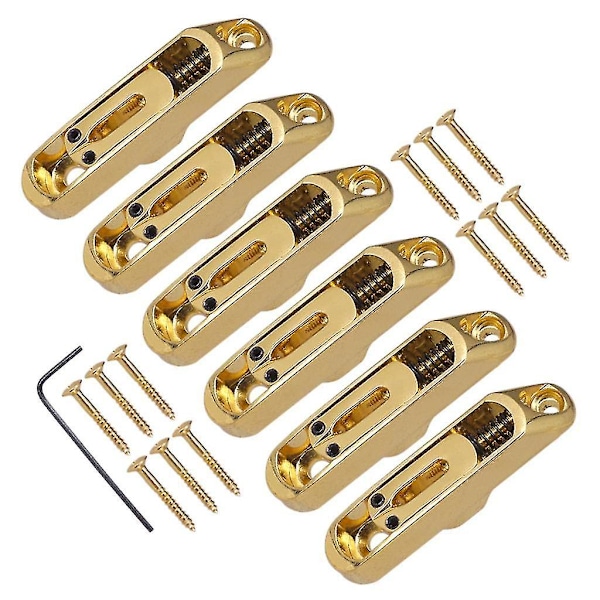 6 stk individuelle bro-sadler hale-sett for elektrisk gitar deler svart
