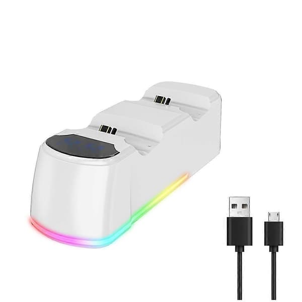 Til Spilcontroller Opladning Dobbelt Sæde Indikatorlys Controller Blåt Lys Trådløs Spilcontroller