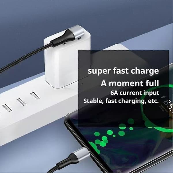 USB-C-pikalatauskaapeli 90 asteen kulmalla, lyhyt datakaapeli ZZA7 R1Q8