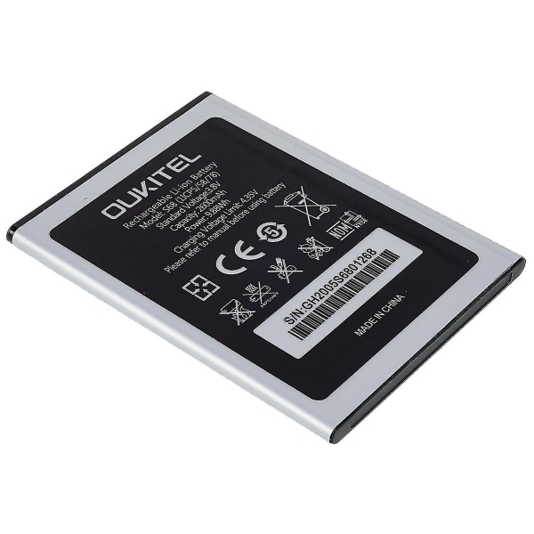 Oukitel C16 Pro 3.80V 2600mAh ladattavalle Li-ion-akkukokoonpanolle (koodaus: S68)