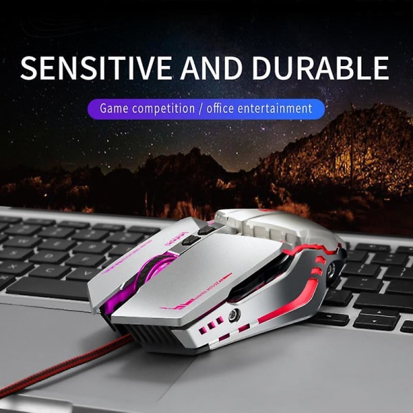 Farverig 3600 Dpi Gamer Ergonomisk Mus Led Optisk Usb Computer Mus 7 Knapper Letvægts Ledningsført Gaming Mus Professionel