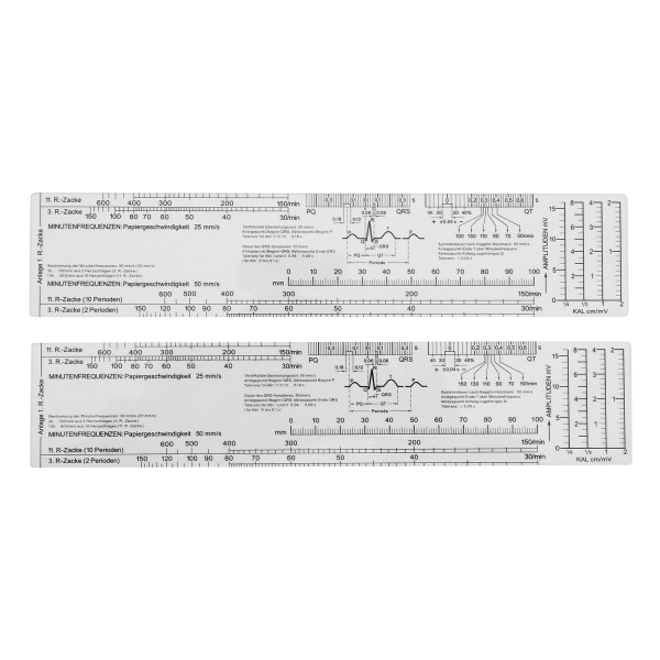 Essential Ekg Ruler Pocketcard på engelska