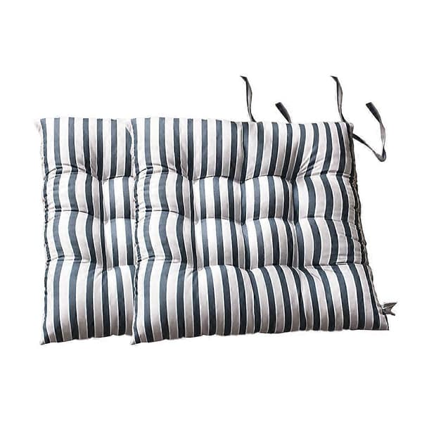 Randig Sittdyna Praktisk Sittdyna Blå Polyester Material För Vardagsrum 40x40cm 2st
