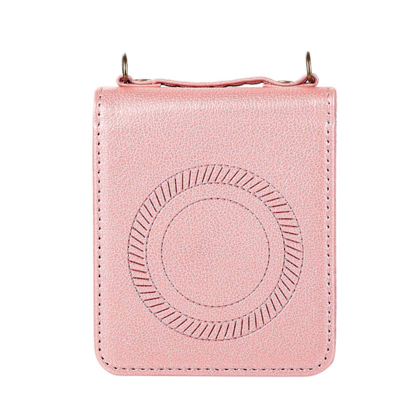 Magnetisk Etui til Samsung Galaxy Z Flip 6, Trådløs Oplader Læder Etui med Crossbody Skulderrem & Hængselbeskyttelse