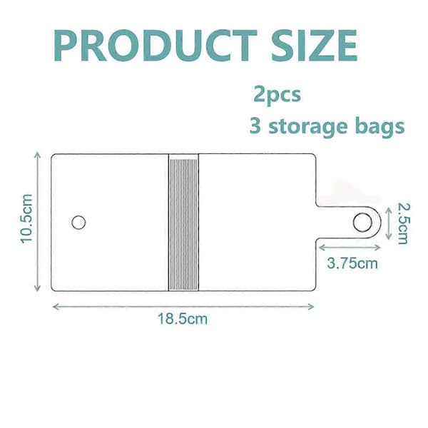 2-pack Mini Transparent 3-ring Binder Covers Folder Rund Ringpärmskydd med Knapp