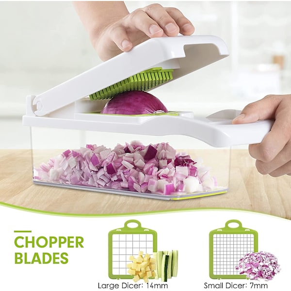 Grøntsags Chopper Dicer Løgskærer Pro Mad Chopper Grøntsags Cutter Veggie Chopper Og Dicers Grøntsags Skærer Og Chopper Til Køkken Mandolin