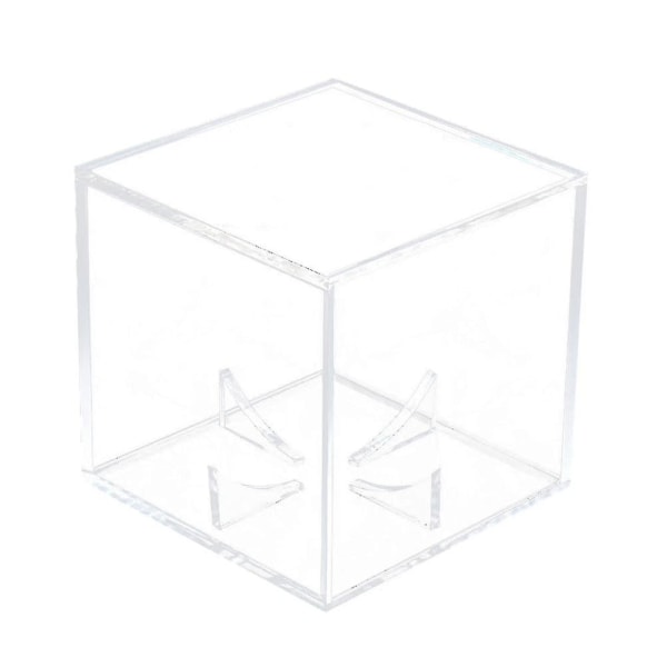 1 stk. Tennisboldetui - Gennemsigtig firkantet akryl baseball-displaystativ Opbevaringsboksholder til spillere og fans