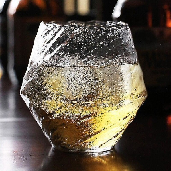 Jugo resistente al calor de cristal de whisky martillado hecho a mano japonés
