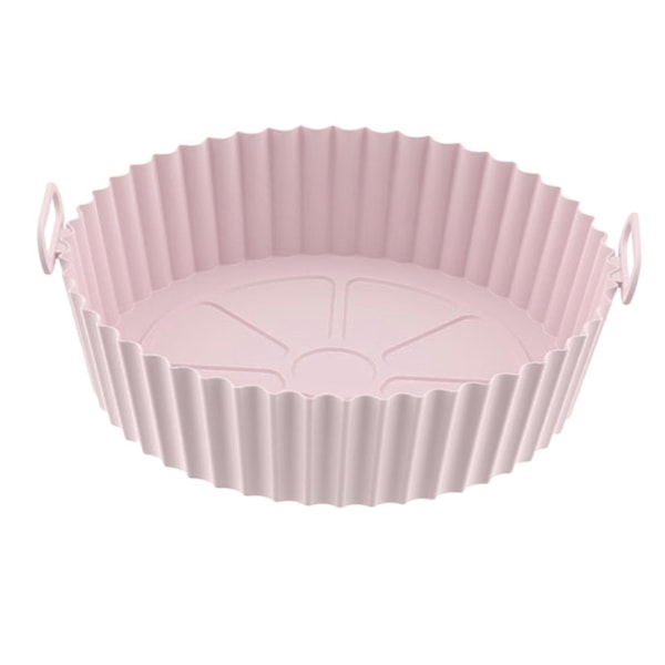 Fryer Liner Rund Tyknet Fødevarekvalitet Silikon Fleksibel Nem at Rengøre Genanvendelig Fryer Pot Pink