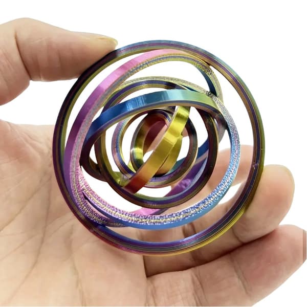 Kaksiosainen 3D-rengasfidget-lelu aikuisille