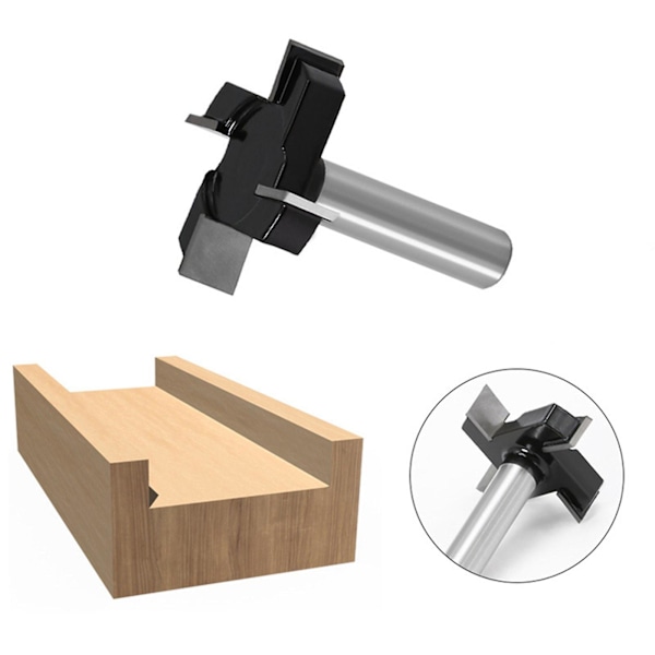 12mm 1/2\" Varren Puu Jyrsin Terä Höylä Adapteri Kiristin Litteä Reititin Terä T-terä Laatta Puutyökalu