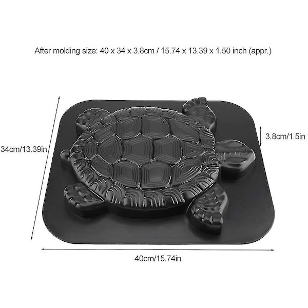 Skildpaddebelægningsform Plastbelægning Medium Betonforme Sten Trin Sten Have Indkørsel Form 15.74 X 13.39 X 1.50 Tommer Dekorative Sten