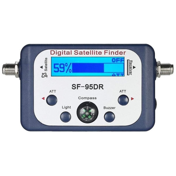 Digital For Tester Meter Tv Signalmottaker Sat Finder Med Kompass Og Lcd Display Fta Dvb S2
