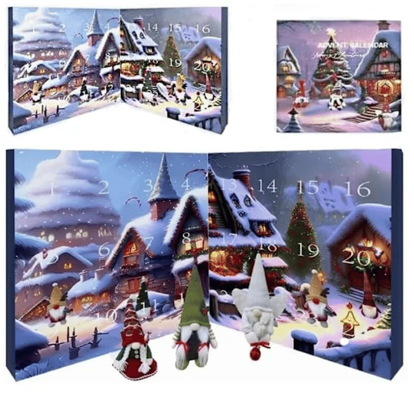 Julkalender med tomte 2024, Julkalender 2024, 24-dagars ...