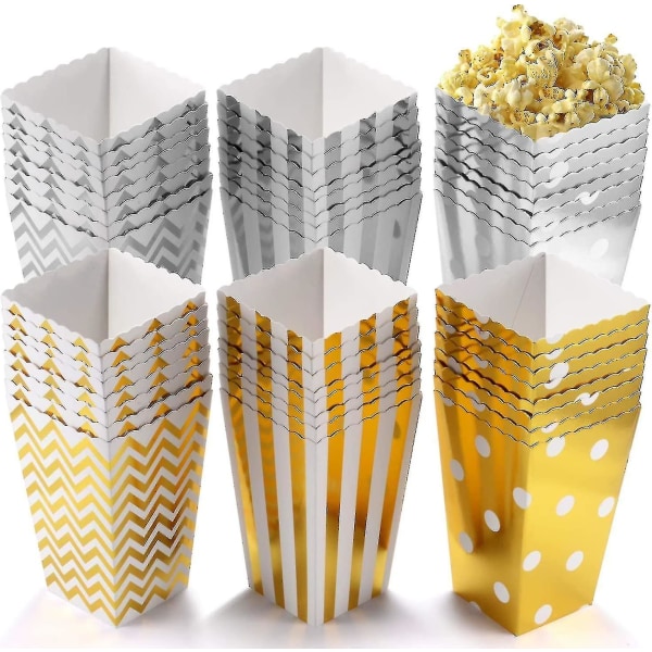 36 st Popcornlådor Snackboxar Godisbehållare Festpåsar Behållare