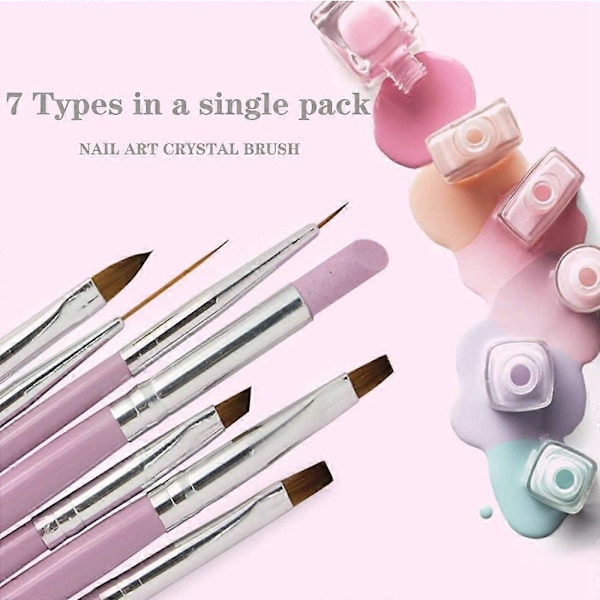 PIAO Nagelborste Akryl Nagelkonst Penslar Set Konst Design Målnings Nagel Liner Nagelkonst Builder Borste Nagelkonst Målnings Penslar Set för Nagelsalong Hemanvändning