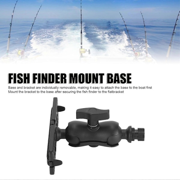 Fiskefinderfeste Universal 360 Graders Rotasjonskule Hex Base Elektronisk Fiskefinderholder for Marine Båt Kajakk