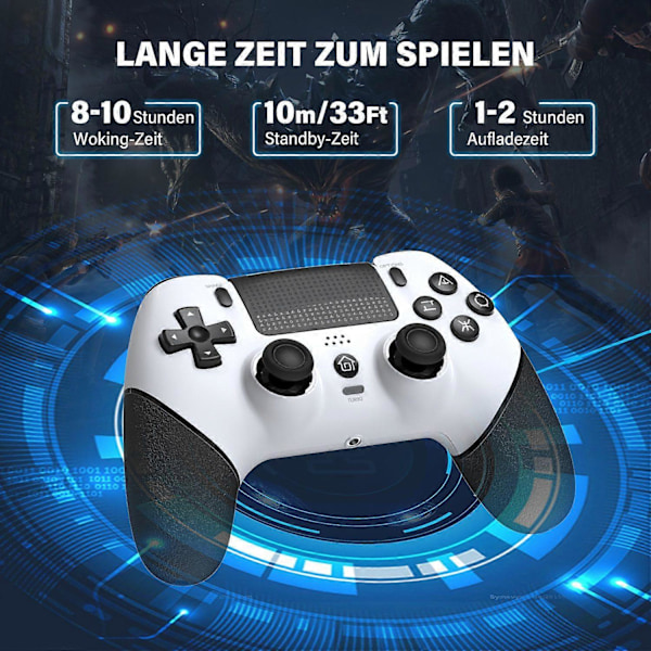 Trådløs controller til PS4 med 2 programmerbare knapper og forbedrede spilfunktioner
