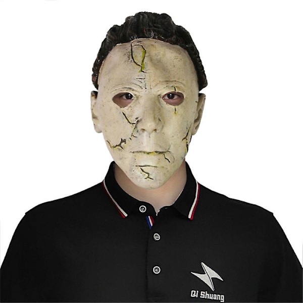 Halloween Mask, Latex Horror Scary Hot Movie Game Face Headgear With Hair Full Head Masks Costume