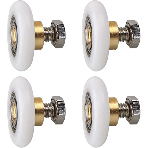 4 duschdörrshjul 23mm, duschbytehjul