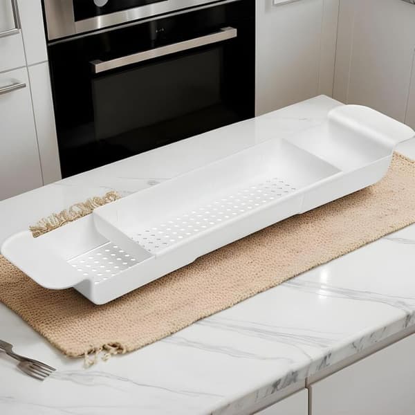 Badekarbrett for badekar - Uttrekkbar badehylle -