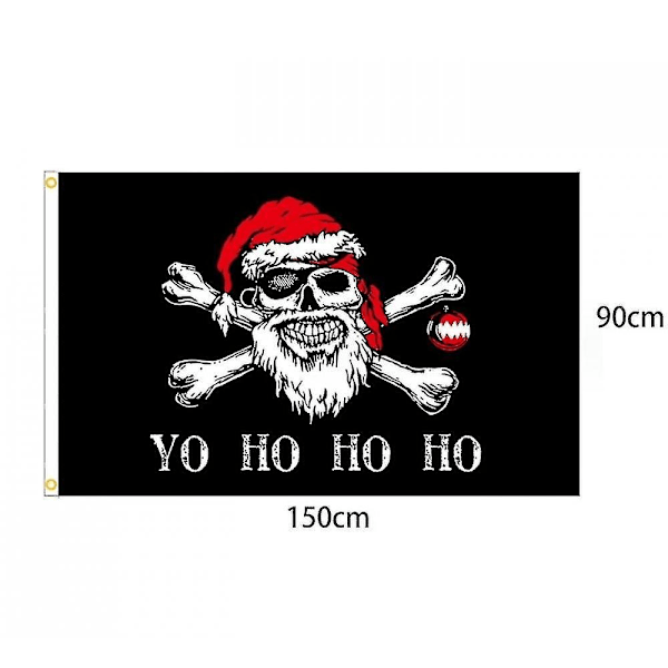 Julemand Piratflag 150 X 90 Cm Yo Ho Ho Piratflag 90 X 150 Cm Flag