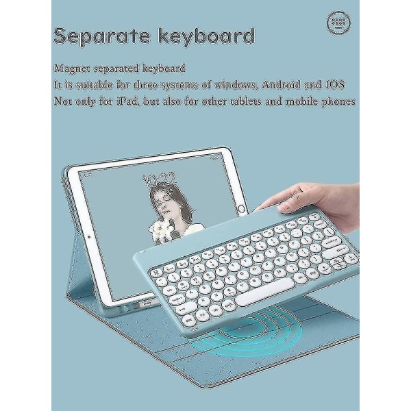 Tastaturveske til Samsung Galaxy Tab A8 10,5 tommer med mus-yuyu