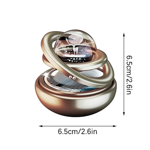 Aurinkokäyttöinen pyörivä auton aromaterapia koriste alumiiniseos tähtienvälinen leijutus auton tarvikkeet koristeet alennusmyynti