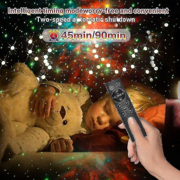 Astronaut Galaxy Projektor Stjernehimmel Natlys, Astronaut Stjerneprojektor Med Nebula, Timer Og Fjernbetjening, Stjernelampe Til Soveværelse Og Loft