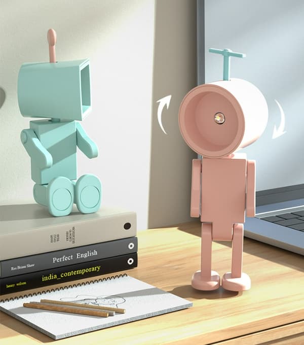 Astronaut Magnetisk Natlampe LED Mini Robot Batteri Boglys White Blocks
