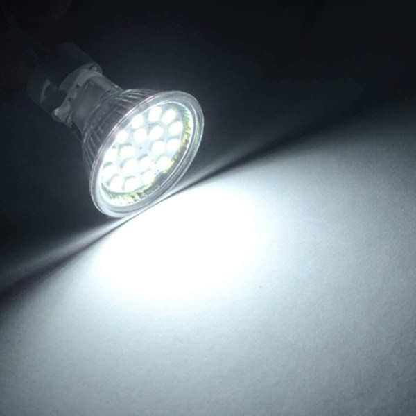 6st Mr11 LED-lampor Gu4 Spotlight 3w 18leds Halogen 20w Ej dimbar Ekvivalent 12v Ac/dc(cool White)