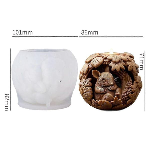3D Stearinlysform Silikone Sæbeform DIY Håndlavet Håndværk Voksform Silikone U K B9Y2