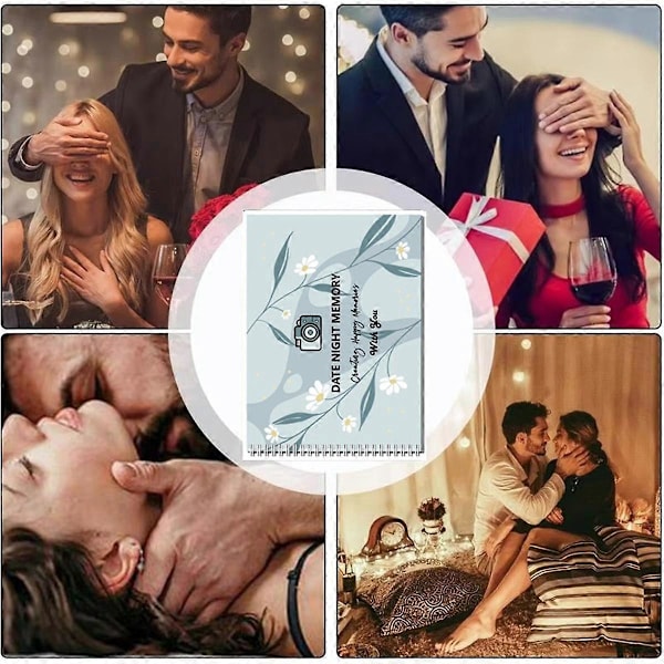 The Date Night Book - Date Night Idéer & Unikke Eventyr for Par Record, Valentinsdagsgave, Gaver til Par