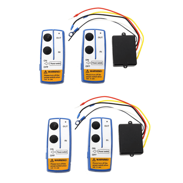 2x Fjärrkontroll Elektrisk Vinsch Fjärrkontroll - Blå & Vit